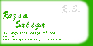 rozsa saliga business card